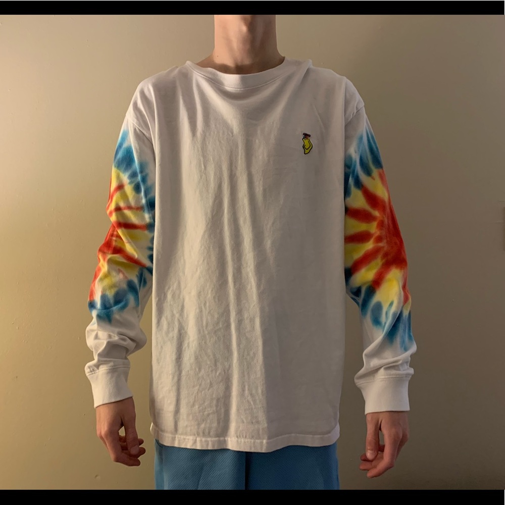Tie Dye / White Long Sleeve Shirt
